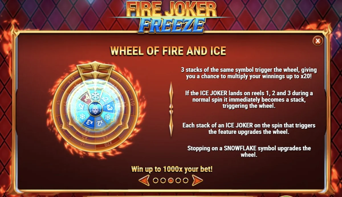 Wheel of Fire and Ice — 4-टियर मल्टीप्लायर फीचर snowflake अपग्रेड्स के साथ
