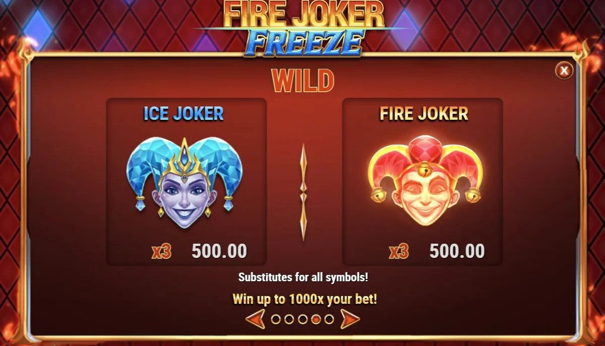 Ice Joker আর Fire Joker ওয়াইল্ড সিম্বল — তিনটার জন্য ৫০০ করে